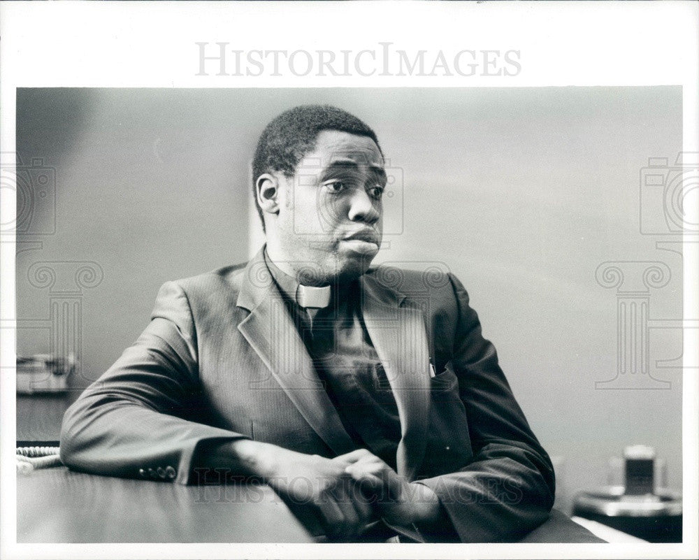 1985 Detroit, Michigan Police Chaplain David Murray Press Photo - Historic Images