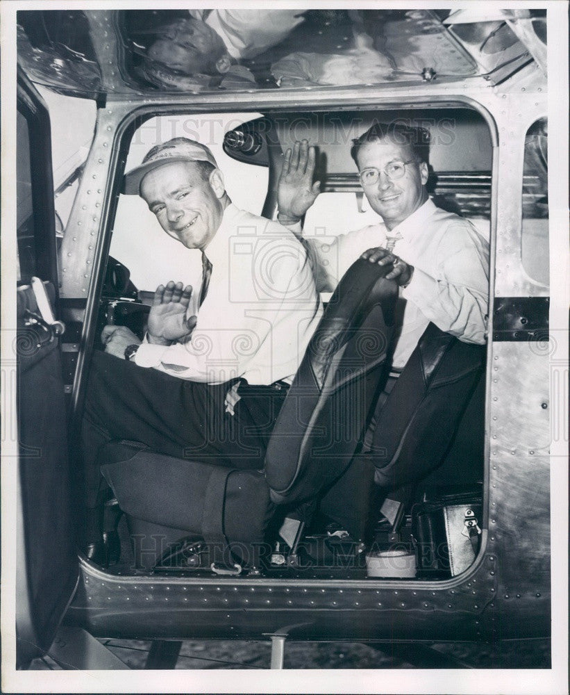 1952 Detroit, Michigan Coal Dealer &amp; Aviator Harold Mistele Press Photo - Historic Images