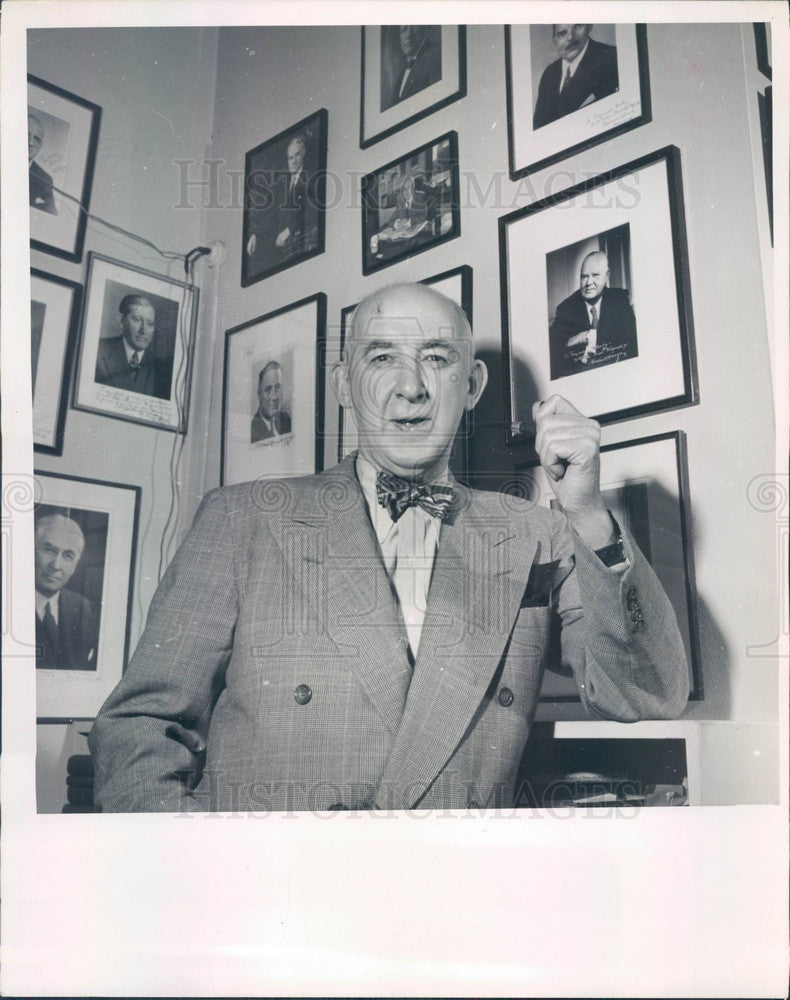 1952 Author, Presidential Adviser, Law Professor Raymond Moley Press Photo - Historic Images