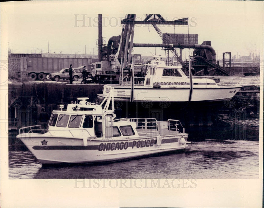 1993 Chicago, Illinois Police Marine Patrol Boats Press Photo - Historic Images
