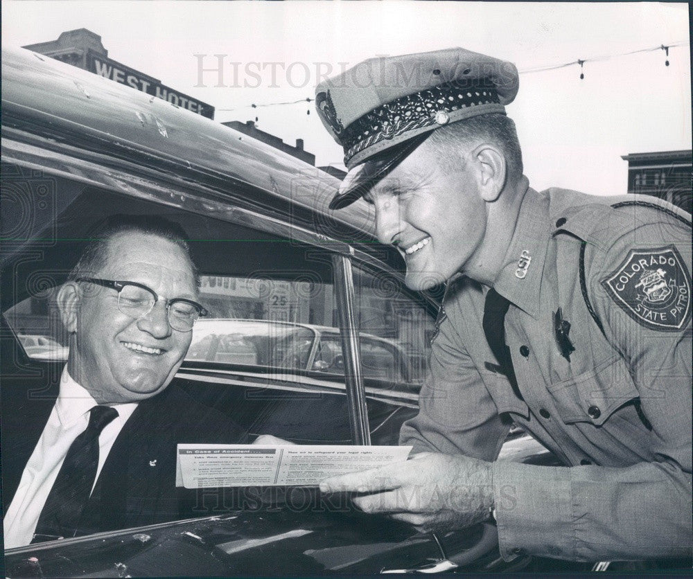 1962 Denver, Colorado Patrolman Robert Denning Press Photo - Historic Images