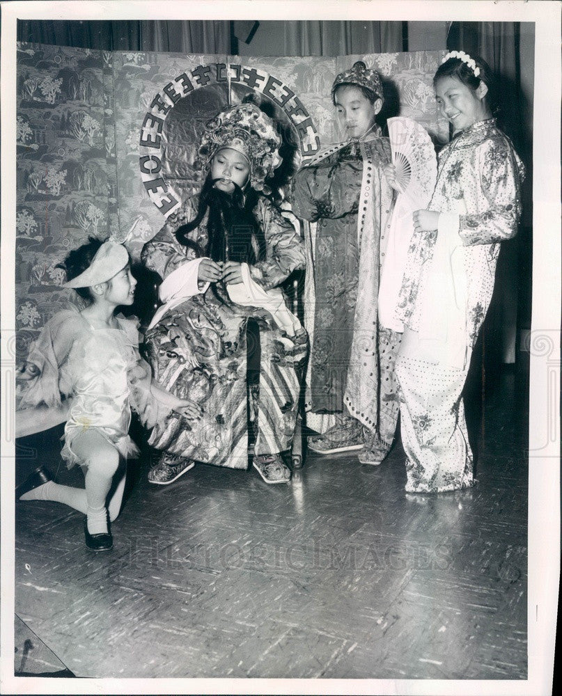1962 Chicago, Illinois St Therese Chinese Mission School Operetta Press Photo - Historic Images