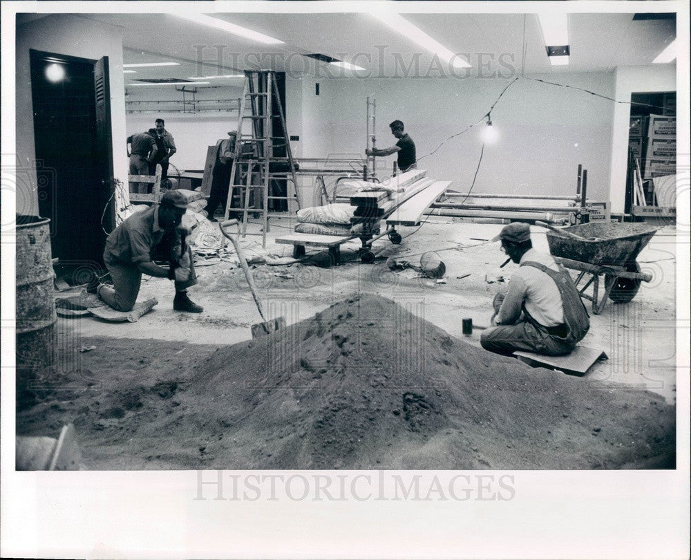 Undated Chicago, Illinois Sun-Times New Bldg Library Construction Press Photo - Historic Images