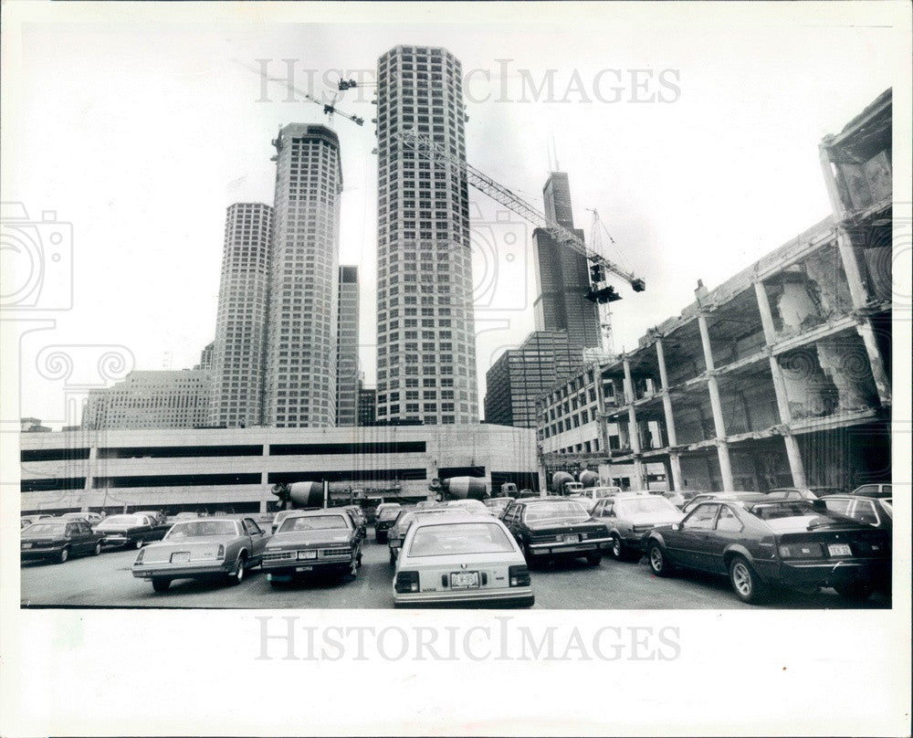 1984 Chicago, Illinois Presidential Towers Construction Press Photo - Historic Images