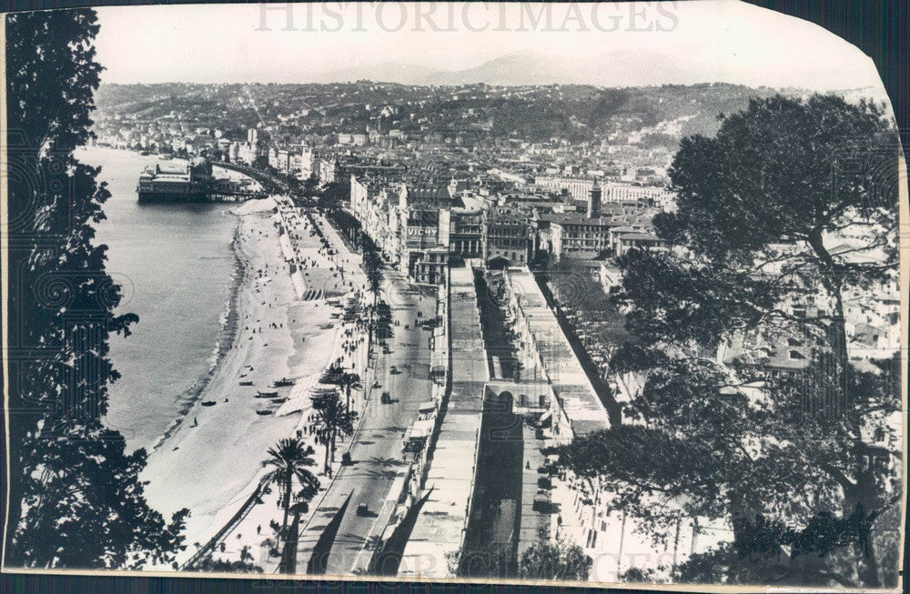 1943 Nice, France Aerial View Press Photo - Historic Images