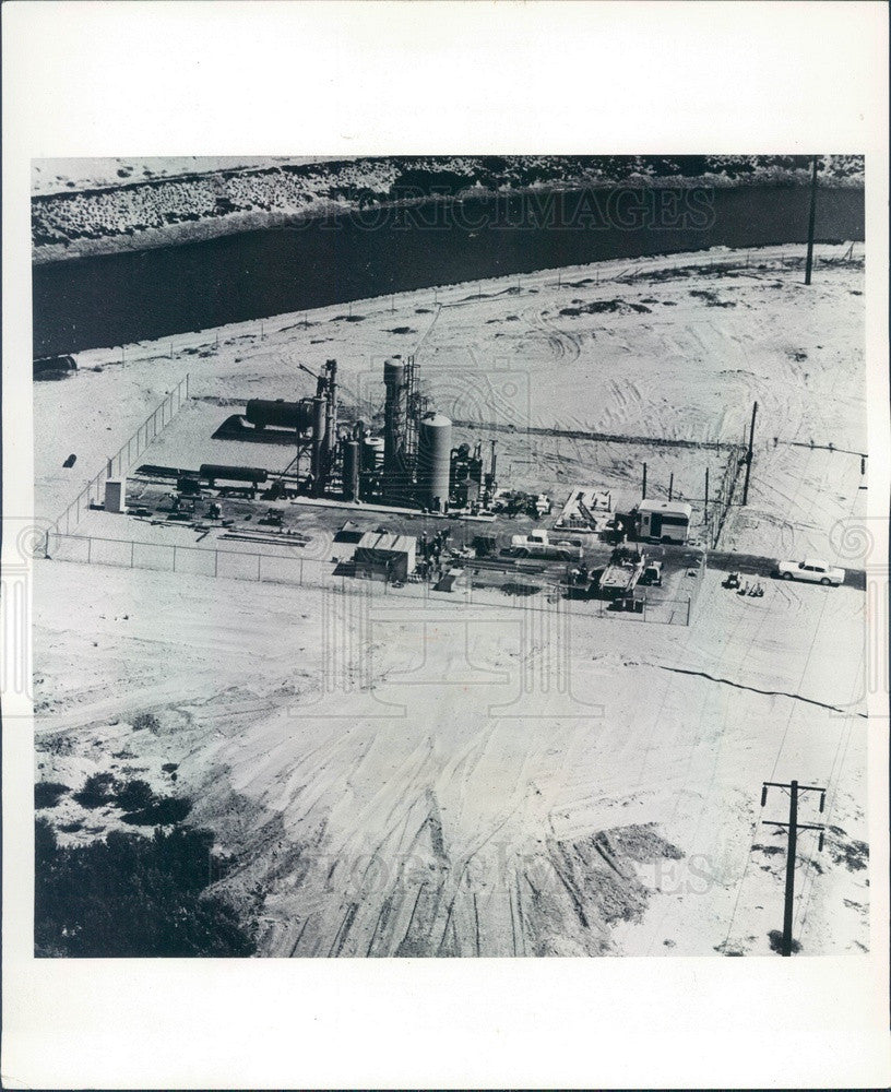 1968 Oxnard, California Sea Water De-Salting Plant Aerial View Press Photo - Historic Images