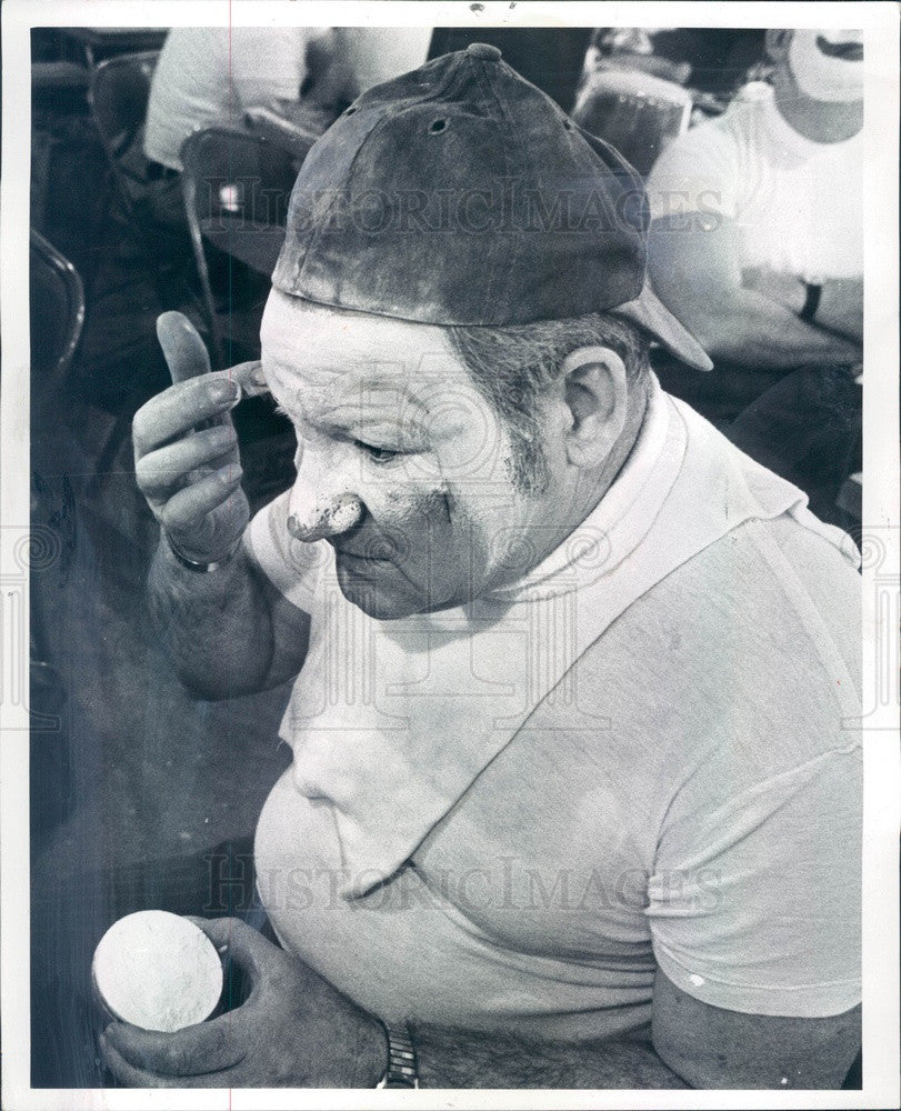 1973 Michigan State Fair Shriners Circus Clown George Witzgall Press Photo - Historic Images