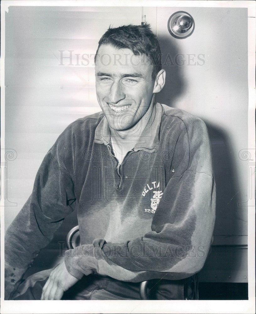 1961 Detroit, Michigan Champion Outboard Boat Racer Fred Miller Press Photo - Historic Images