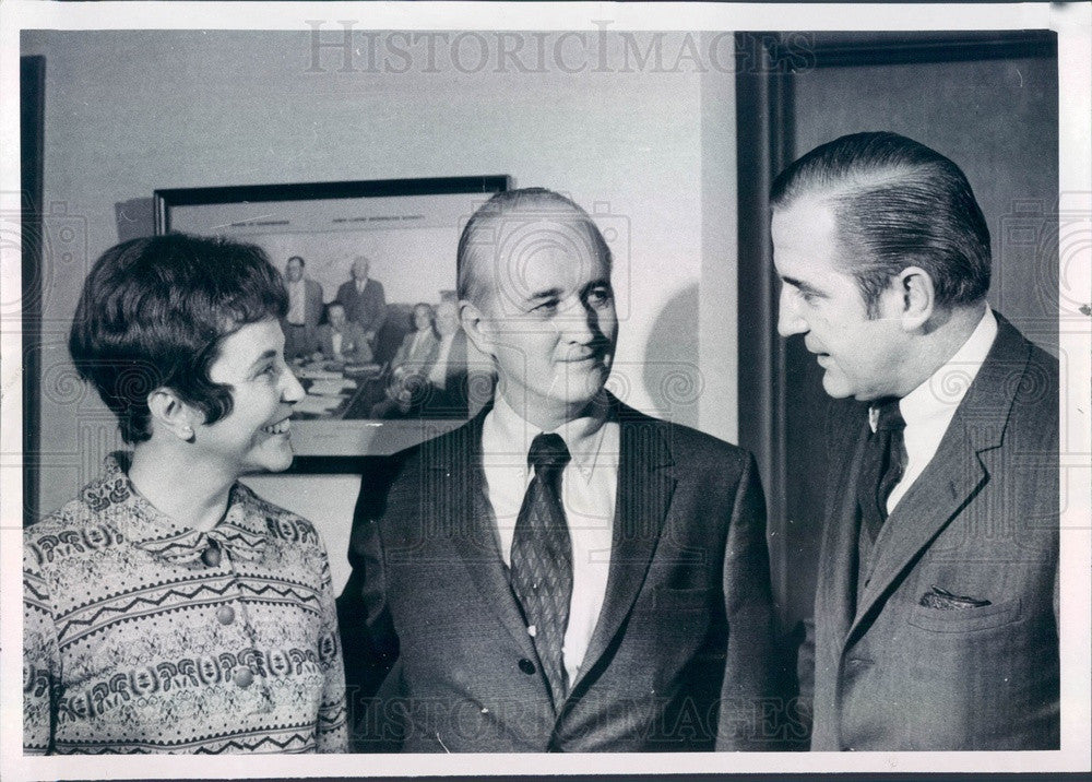 1969 New York City Police Comr Patrick Murphy, Detroit Mayor Gribbs Press Photo - Historic Images