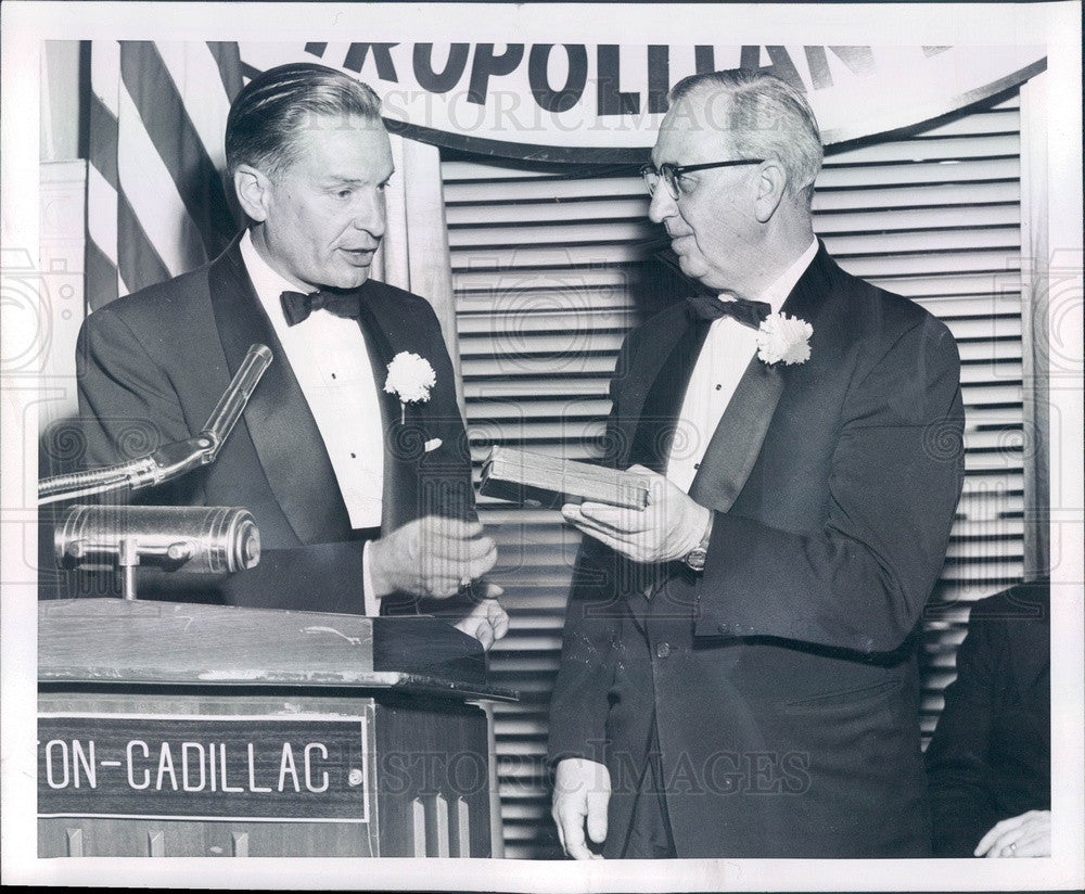 1956 Detroit, MI Builders Assn Presidents Rodney Lockwood &amp; Webb Coe Press Photo - Historic Images