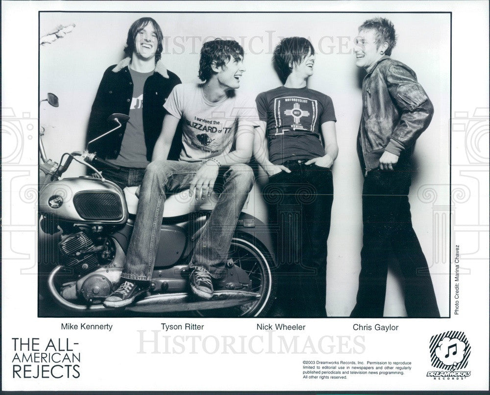 2003 American Rock Band The All-American Rejects Press Photo - Historic Images