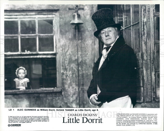 1988 Actors Alec Guinness & Susan Tanner in Dickens' Little Dorrit Press Photo - Historic Images