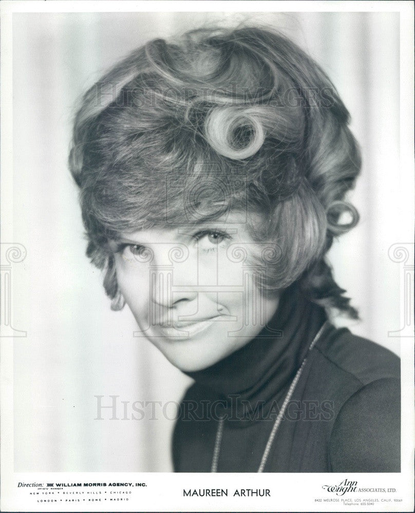 1975 American Hollywood Actress Maureen Arthur Press Photo - Historic Images