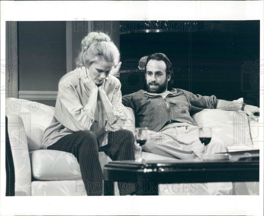 1987 Actors Celia Weston & Joe Guzaldo in Ghost On Fire Press Photo - Historic Images