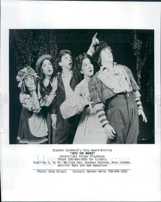 1990 Actors Melissa Dye, Shannon Cochran, Ross Lehman, Jennifer Nees Press Photo - Historic Images