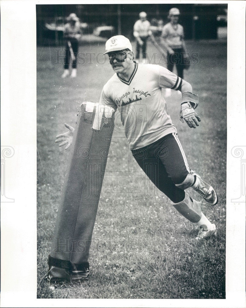 1991 Chicago, IL Beep Baseball for Blind Players, Chicago Insights Press Photo - Historic Images