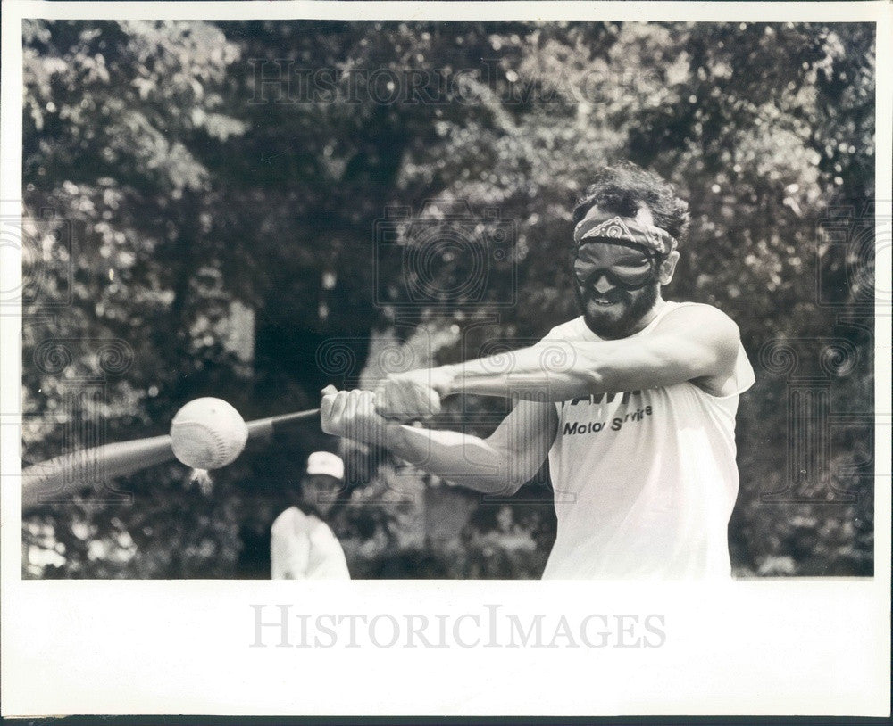 1982 Chicago, IL Beep Baseball for Blind Players, Don Mott Press Photo - Historic Images