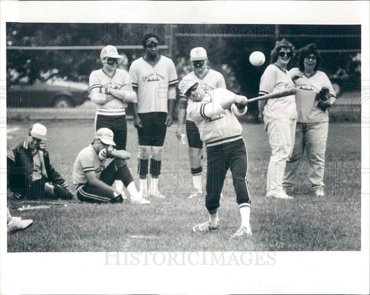 1991 Chicago, IL Beep Baseball for Blind Players, Chicago Insights Press Photo - Historic Images