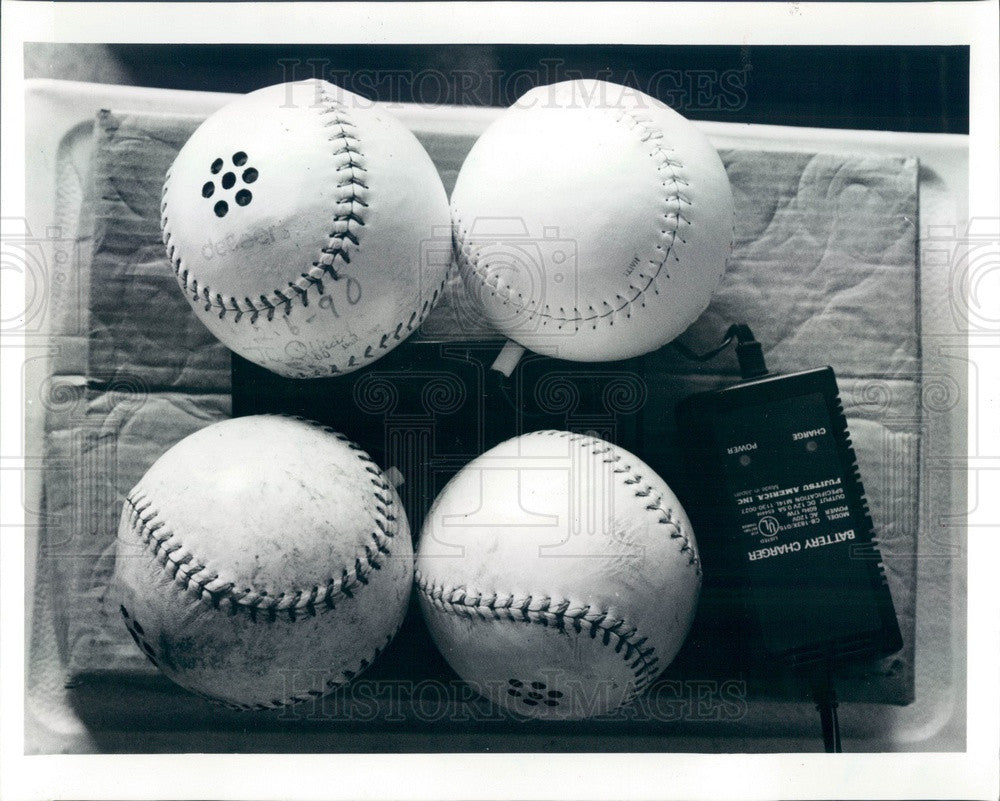 1990 Chicago, IL Beep Baseballs for Blind Players Press Photo - Historic Images