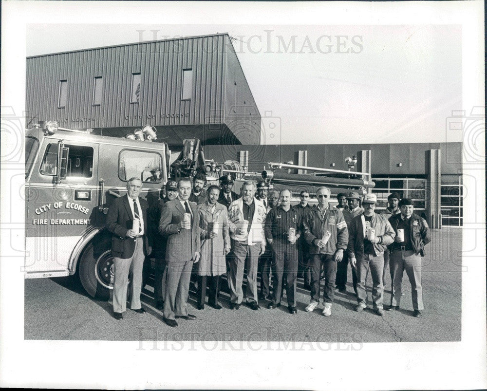 1983 Ecorse, Michigan Old Newsboys Goodfellows Press Photo - Historic Images