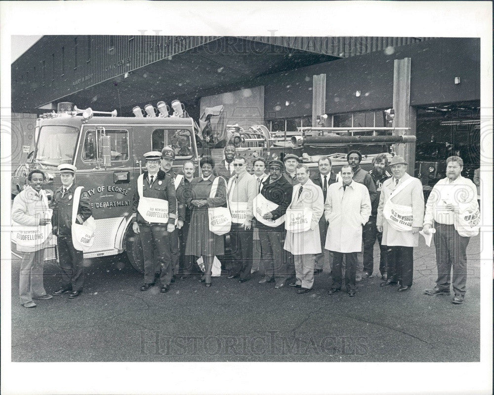 1985 Ecorse, Michigan Old Newsboys Goodfellows Press Photo - Historic Images