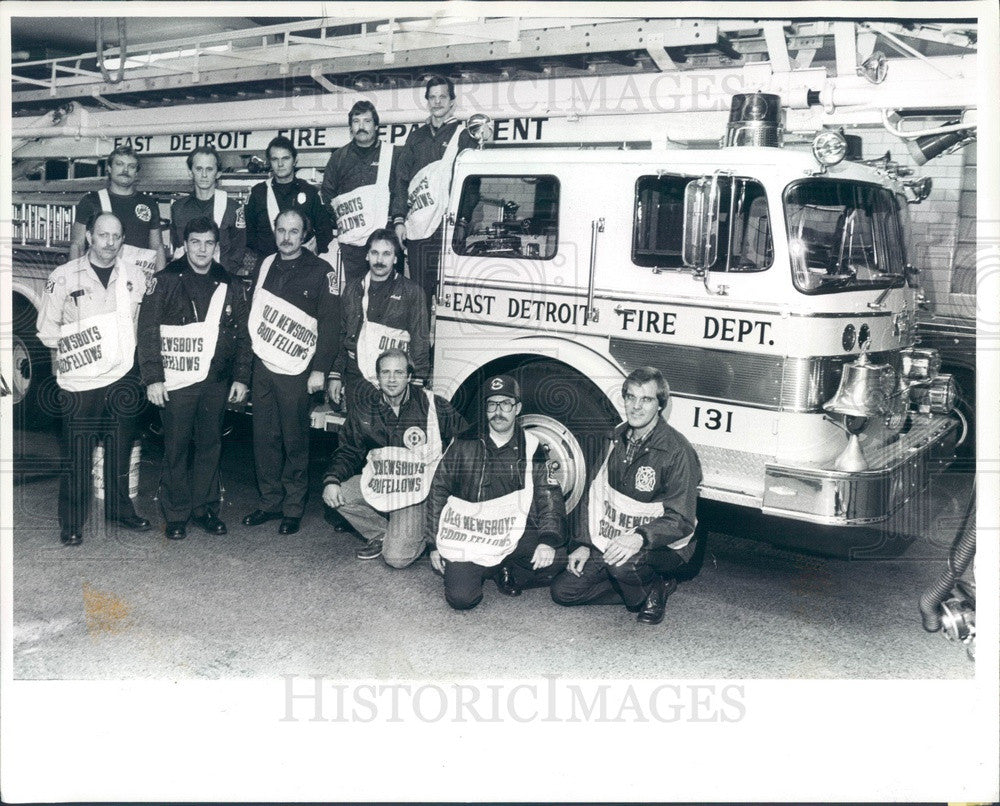 1983 East Detroit, Michigan Old Newsboys Goodfellows Press Photo - Historic Images