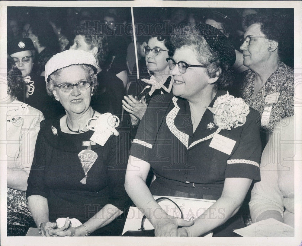 1957 Detroit, MI TOPS Founders Florence McLaughlin & Ester Manz Press Photo - Historic Images