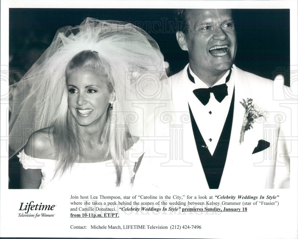 Undated Hollywood Actor Kelsey Grammer &amp; TV Star Camille Donatacci Press Photo - Historic Images