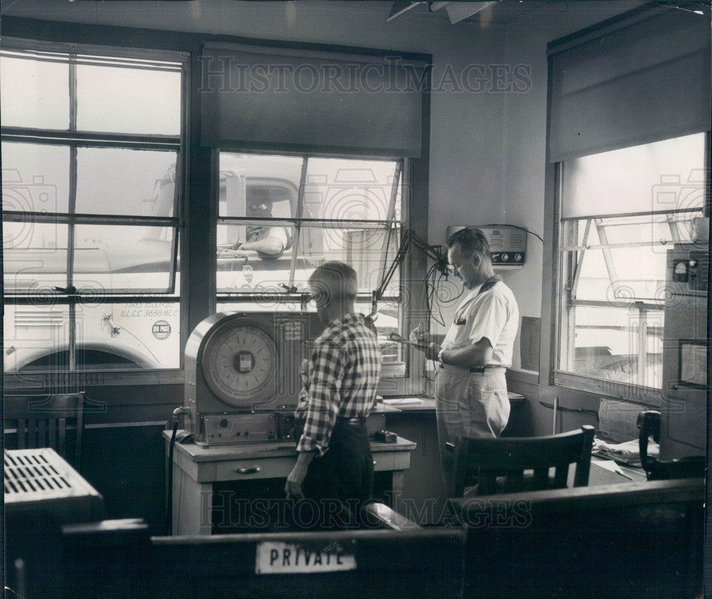 1962 Illinois State Truck Weigh Station, Rt 83 & St Charles Press Photo - Historic Images