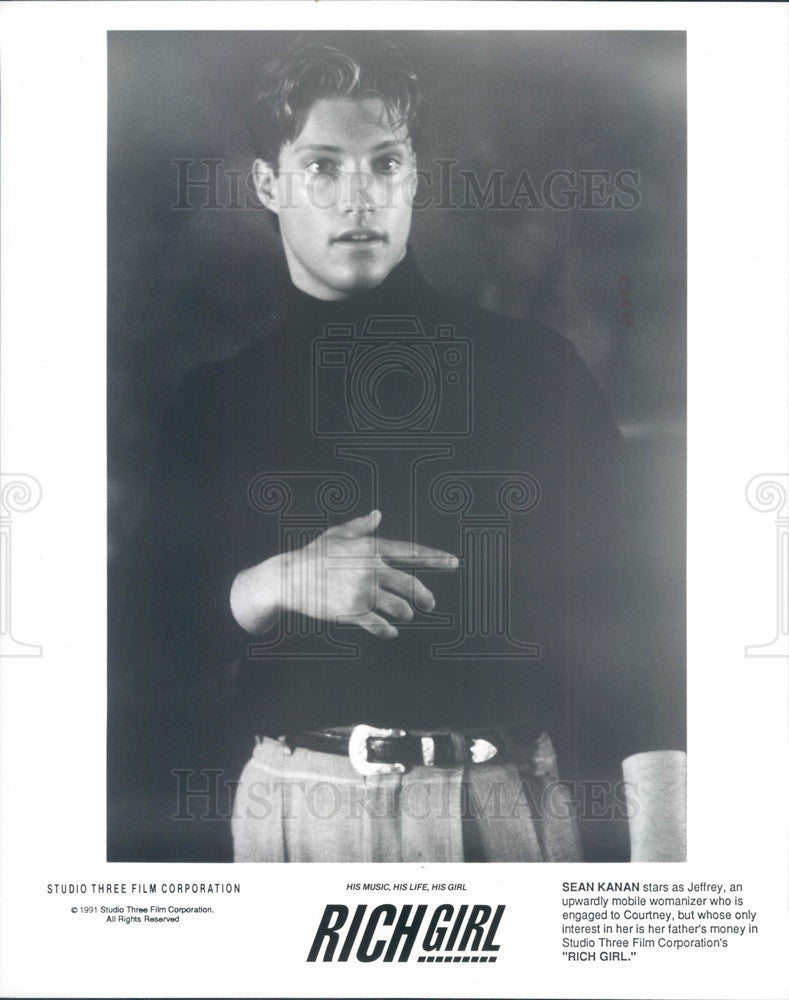 1991 American Hollywood Actor Sean Kanan in Rich Girl Press Photo - Historic Images