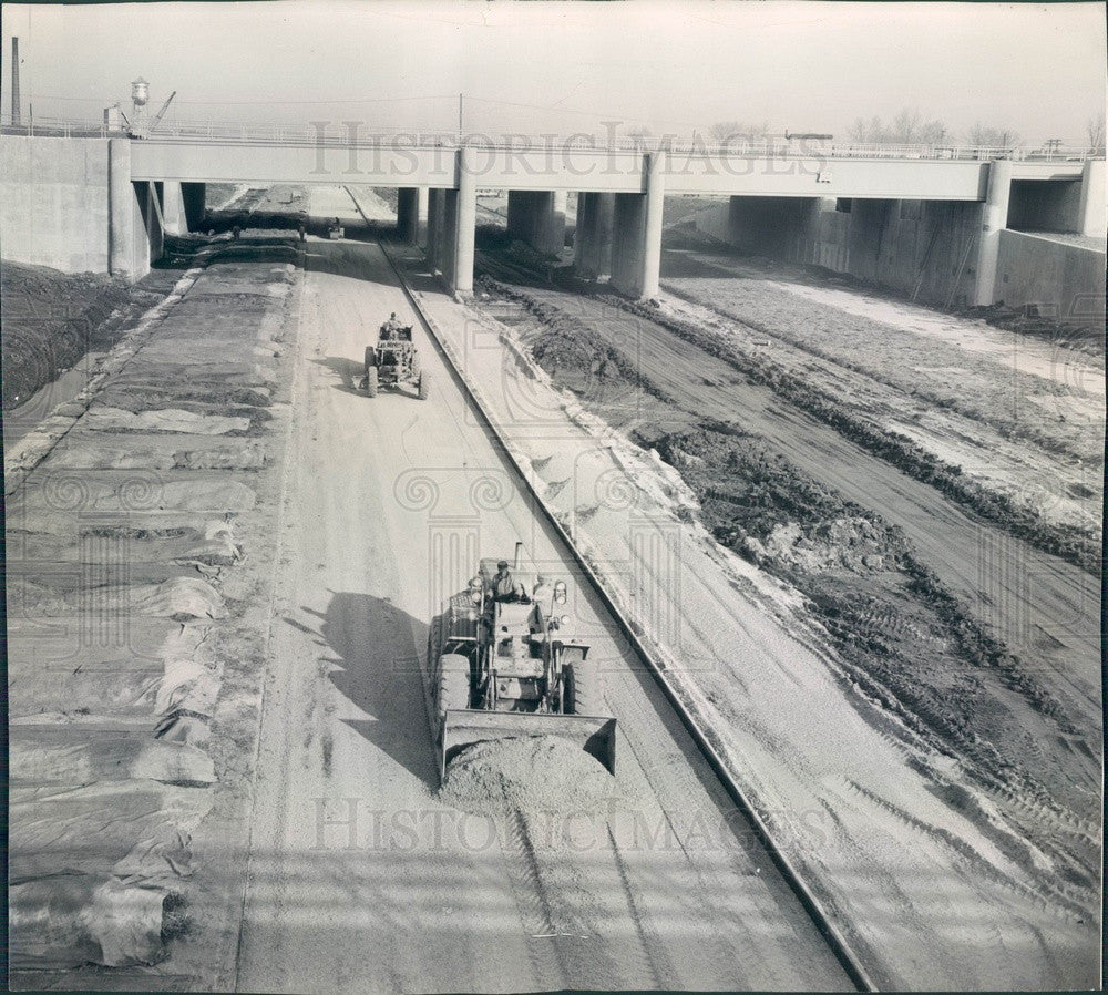 1961 Chicago, Illinois South Expressway Construction at 91st Press Photo - Historic Images