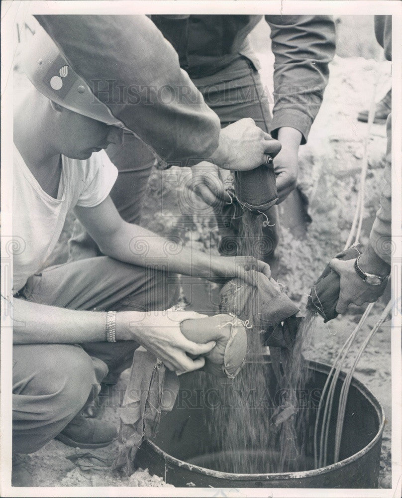 1955 Illinois National Guard Homemade A-Bomb, Camp McCoy, WI Press Photo - Historic Images