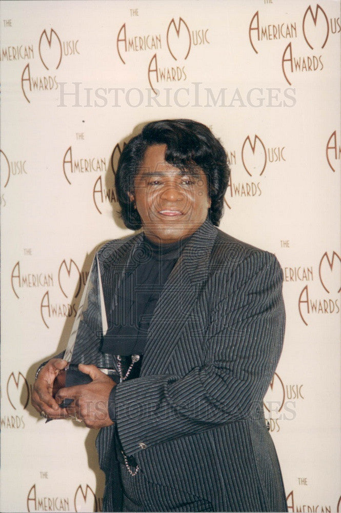 1992 Singer James Brown at American Music Awards Press Photo - Historic Images