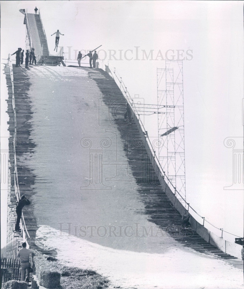 1963 Michigan Farwell Field Ski Jumper Press Photo - Historic Images