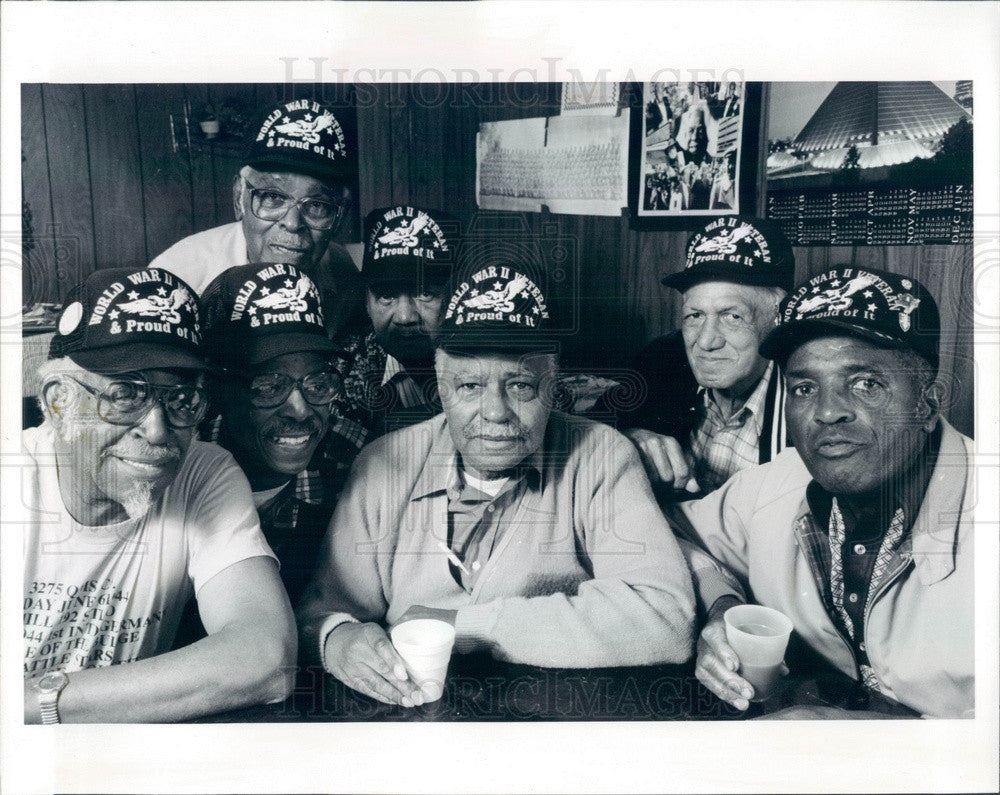 1994 US WWII D-Day Normandy Vets, Raford Hicks, George Williams Press Photo - Historic Images