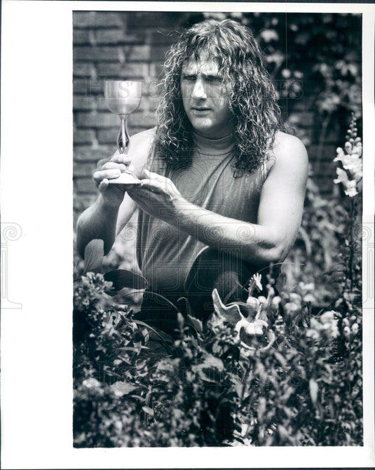 1990 Detroit, MI Lammas Day Chalice, Nature Worshiper Henry Petrucci Press Photo - Historic Images