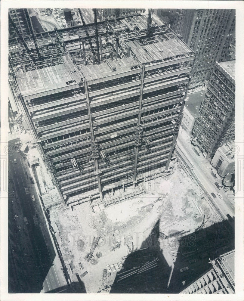 1964 Chicago, Illinois Civic Center Construction Press Photo - Historic Images