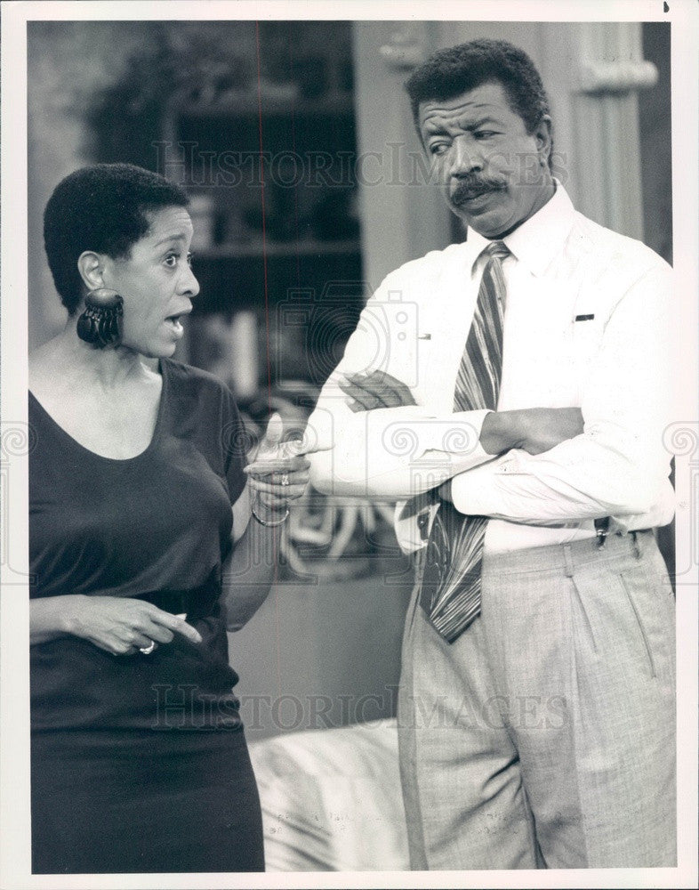 1989 American Hollywood Actors Marla Gibbs &amp; Hal Williams Press Photo - Historic Images