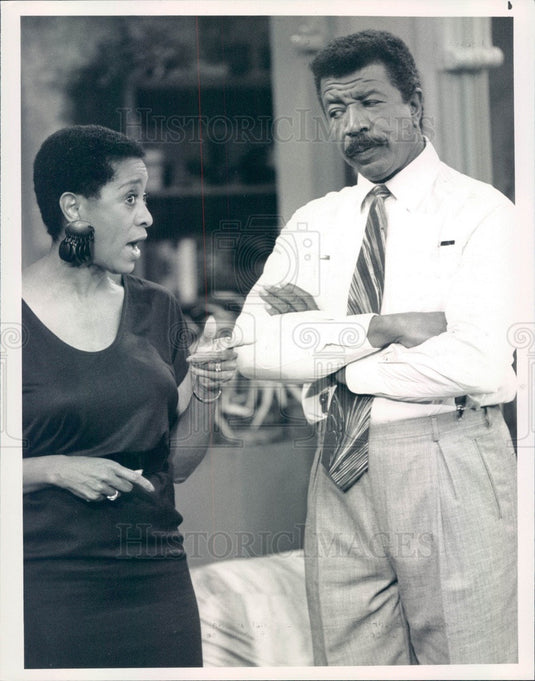 1989 American Hollywood Actors Marla Gibbs & Hal Williams Press Photo - Historic Images