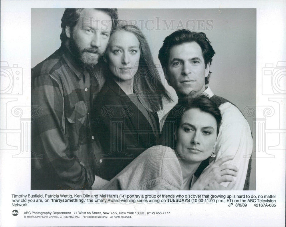 1989 Actor T Busfield/P Wettig/ K Olin/ M Harris in Thirty Something Press Photo - Historic Images