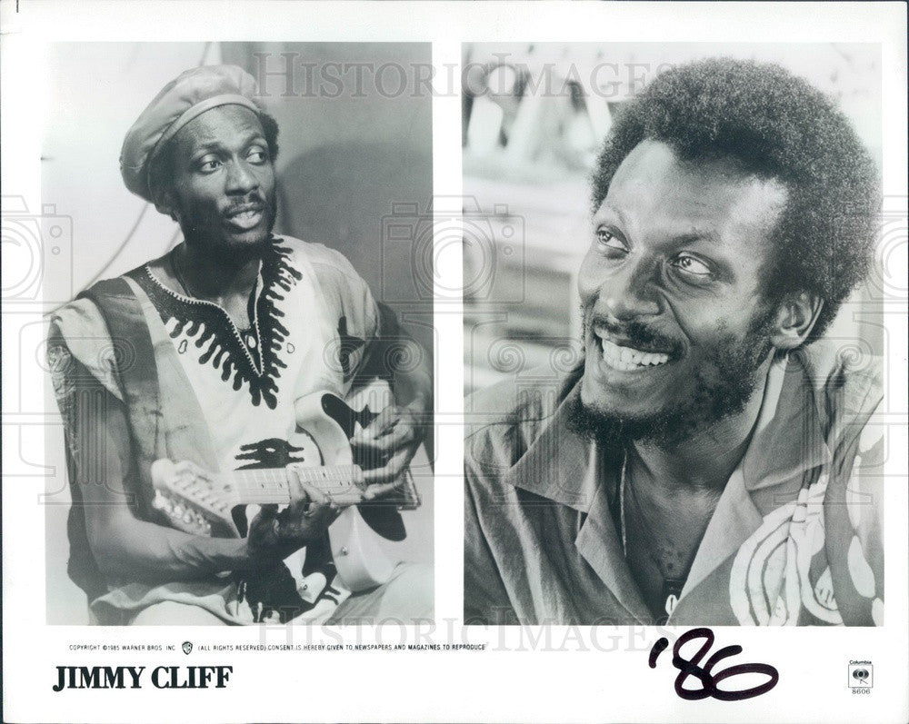 1986 Jamaican Order of Merit Musician/Singer/Actor Jimmy Cliff Press Photo - Historic Images