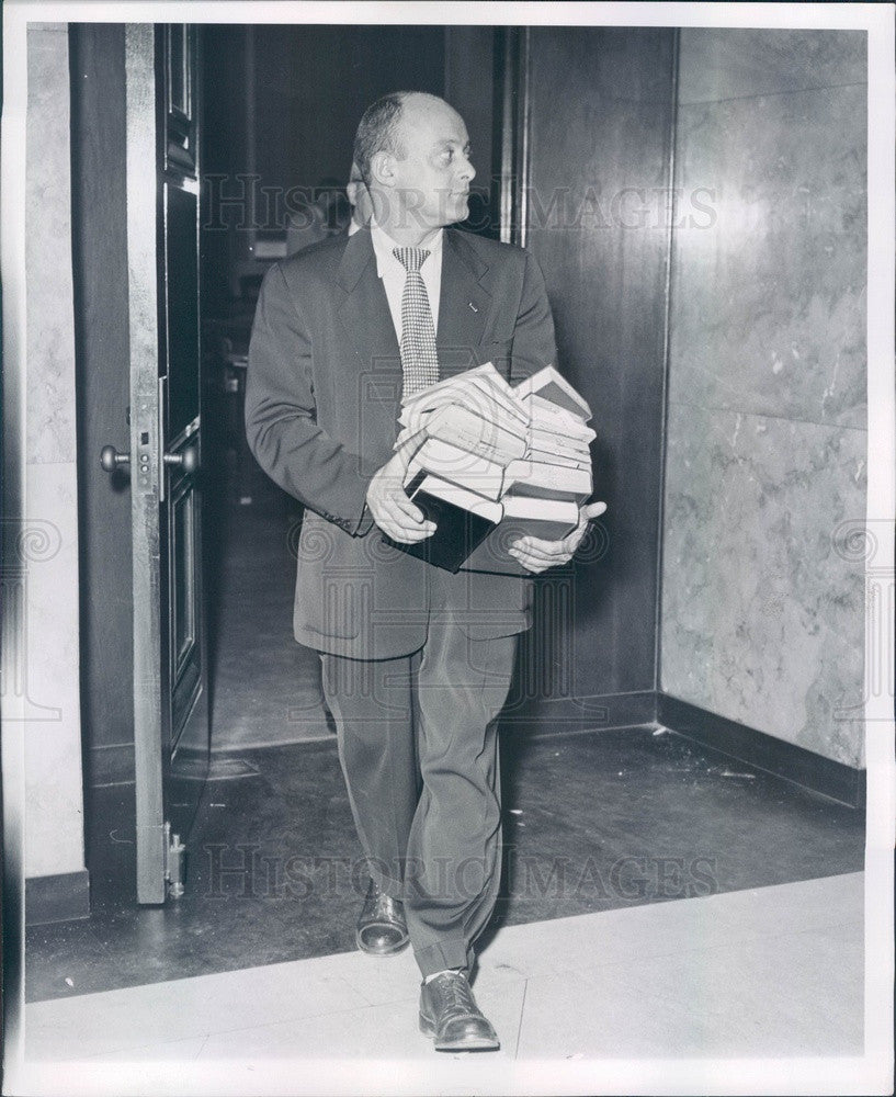 1953 Detroit, Michigan MI Communist Party Chairman Saul Wellman Press Photo - Historic Images