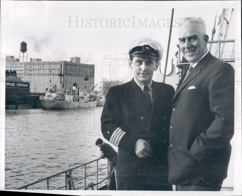 1959 German Ship Clement Sartoy Capt Adolph Schulz Press Photo - Historic Images