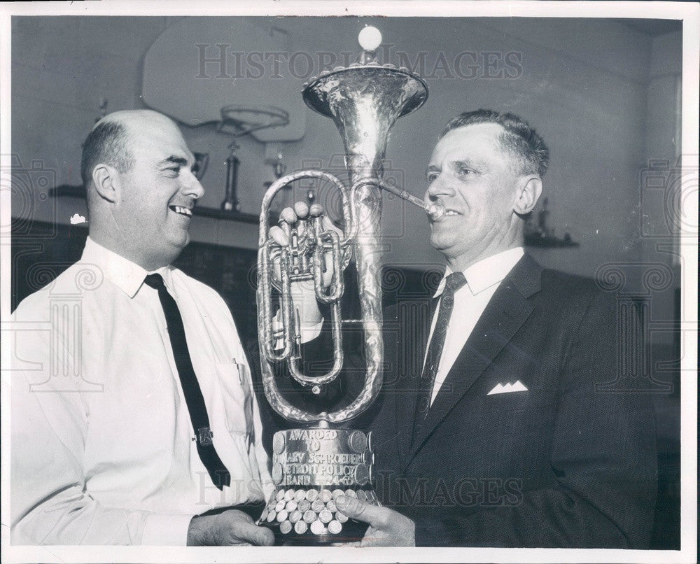 1965 Detroit, Michigan Police Bandmaster George Overman Press Photo - Historic Images