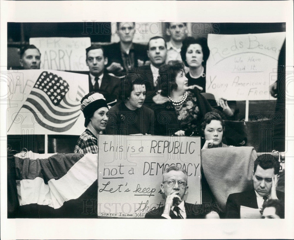 1962 Young Americans for Freedom Rally Press Photo - Historic Images