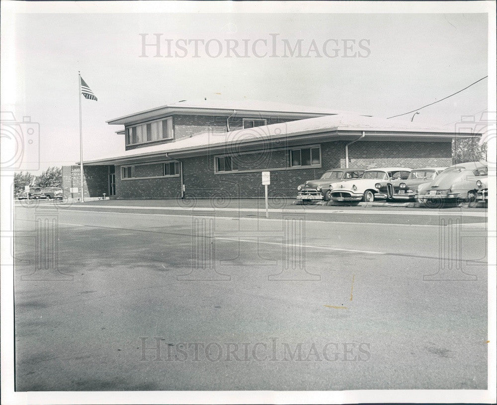 1958 Skokie, Illinois Police Station Press Photo - Historic Images