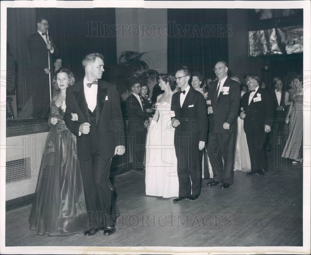 1955 Michigan Governor Mennen Williams, Inaugural Ball Press Photo - Historic Images