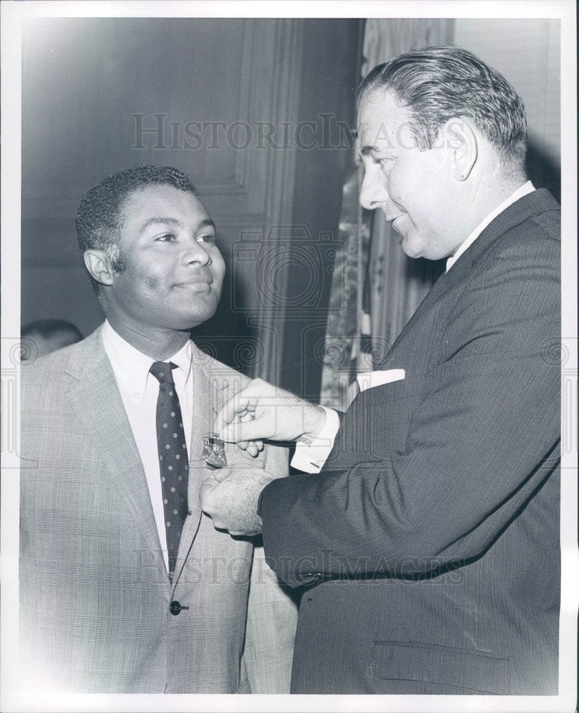 1968 Detroit, Michigan Police Commissioner Spreen & Marvin Brown Press Photo - Historic Images