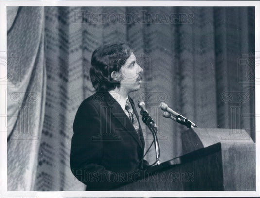 1970 Detroit, Michigan Youth Leader Sam Brown Press Photo - Historic Images