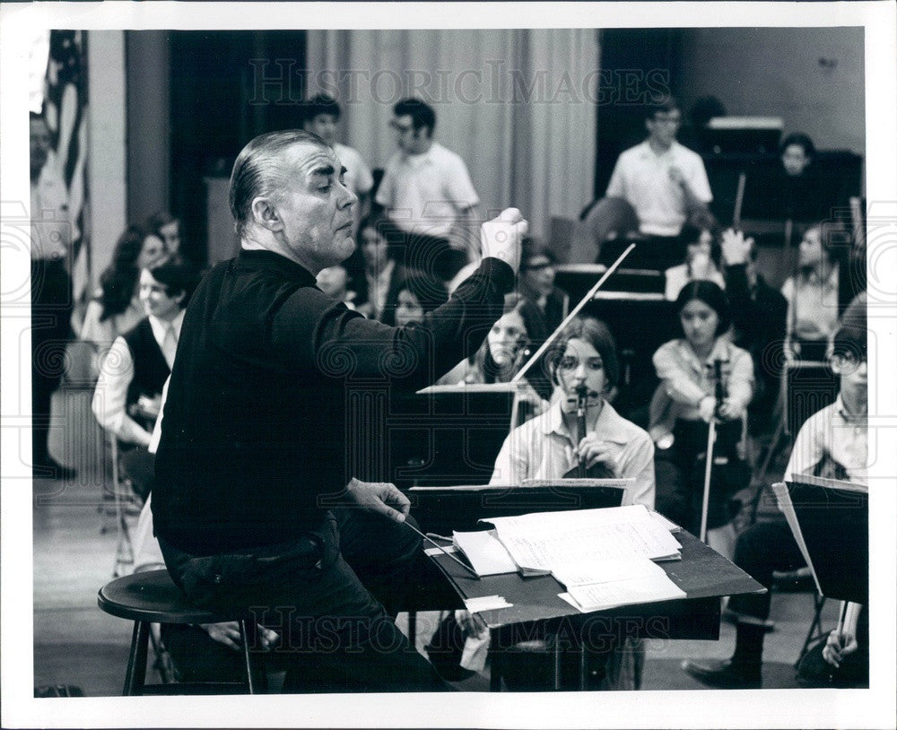 1969 Detroit, Michigan Symphony Orchestra Conductor Sixten Ehrling Press Photo - Historic Images